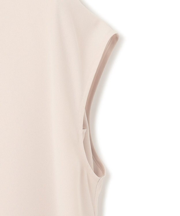 23区 【洗える】バックサテンアムンゼン フレンチスリーブ ブラウス ベージュ系