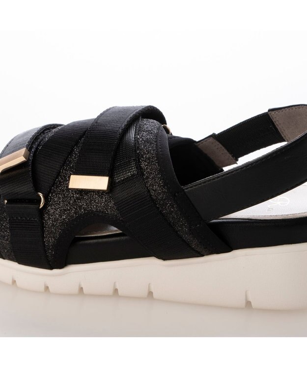 Riz raffinee <Riz raffinee>カバードスポーツサンダル ブラック