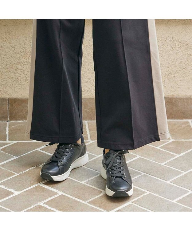 MODE ET JACOMO <MODE ET JACOMO>【軽量】レースアップ厚底スニーカー ブラック
