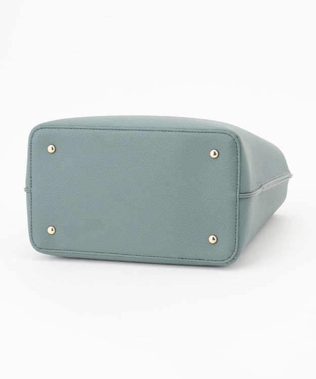 LA BAGAGERIE 【MONICA】バイカラーミディトートバッグ ダークブルー