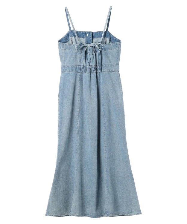 earth music&ecology ボタンキャミデニムワンピース Light Indigo