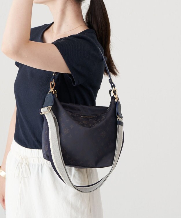 russet アレンジショルダーベルト【アイビーテープ】(CE-1146) Navy/Gray