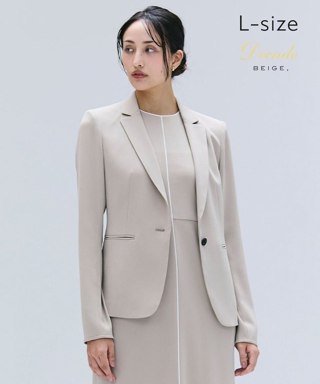 BEIGE， 【洗える・L-size】CINDY / テーラードジャケット Taupe