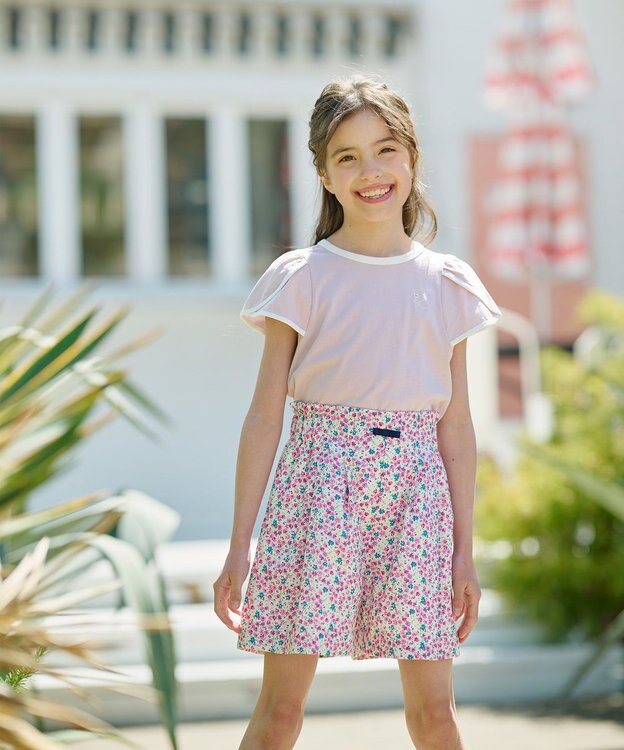 組曲 KIDS 【110-140㎝】サマーガーデン ショートパンツ ローズ系5