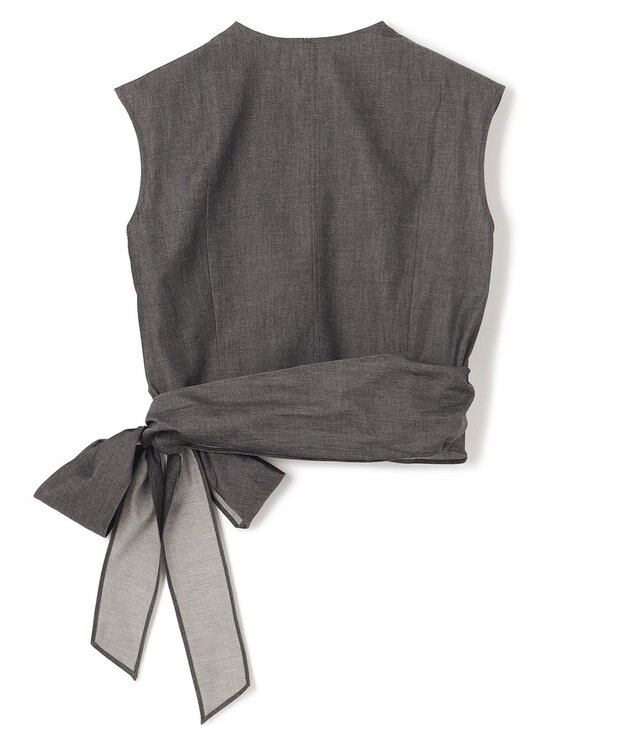 BEIGE， 【S-size】POMEGRANATE / カシュクールブラウス Chambray Black