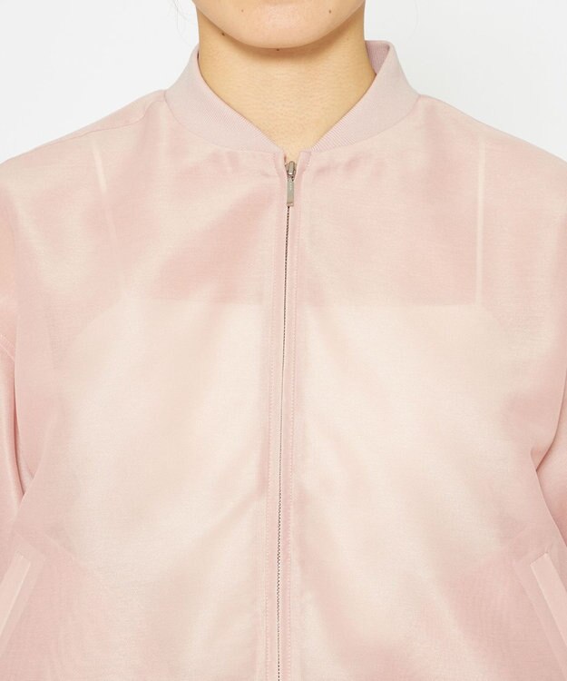 uncrave 【手洗い可】シャイニー シアー ブルゾン ピンク