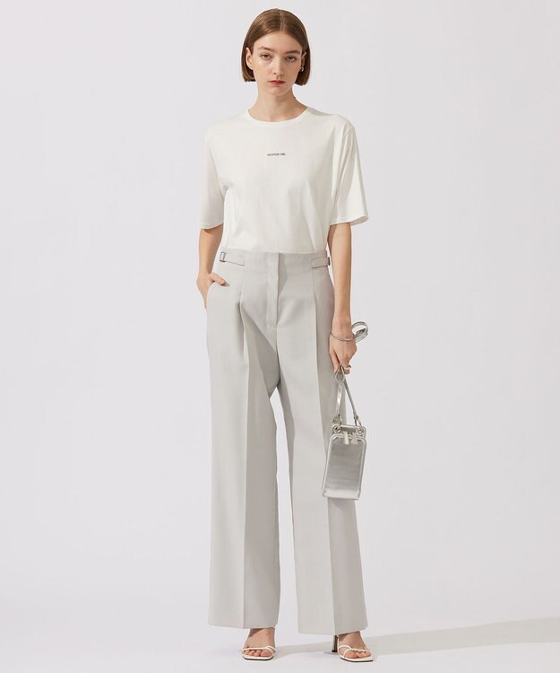 ICB 【接触冷感・UVケア・洗える】ロゴＴＥＥ カットソー ロゴ×オフホワイト系