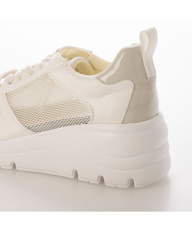 ing <ing>【WEB限定】厚底メッシュスニーカー アイボリー