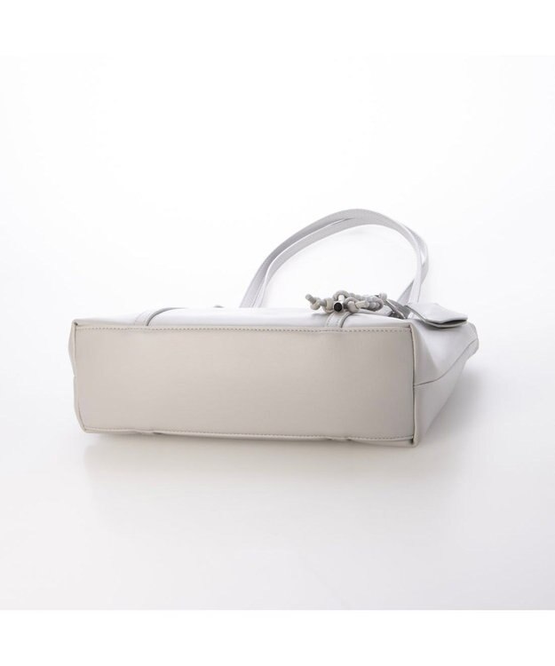 UNBILLION カシュカシュ cachecache / 結びチャーム付き2wayワイドトート ライトグレー