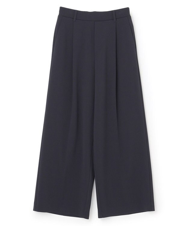 UNFILO 【11サイズ展開】 BEAUTY MOVE タックワイドパンツ ネイビー