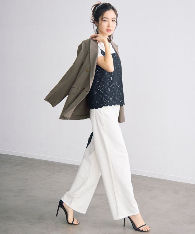 自由区 【カタログ掲載・人気素材・デザインリニューアル・セットアップ対応】リネンライクシンセティックテーラード ジャケット カーキ