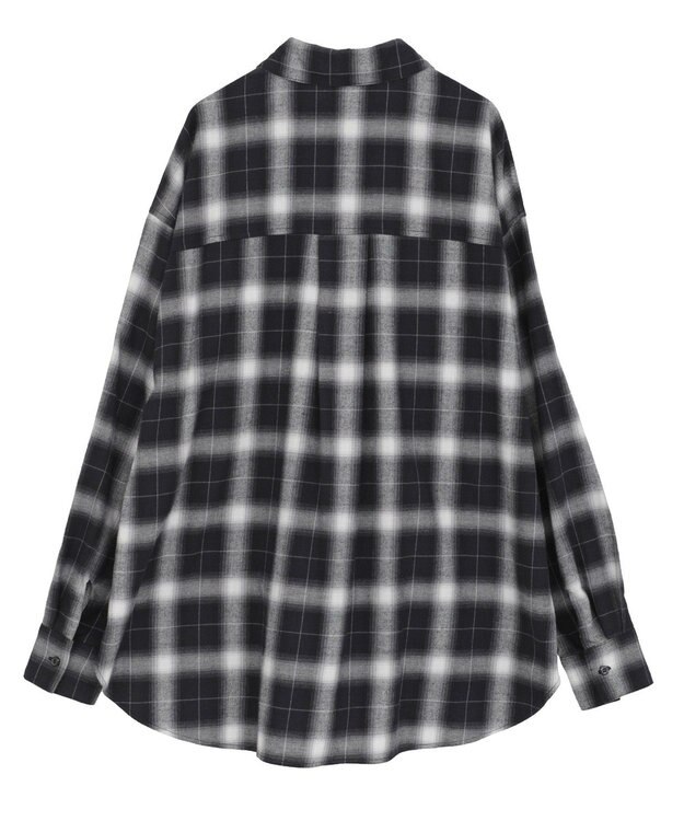 AMERICAN HOLIC ビエラ起毛チェックシャツ Black