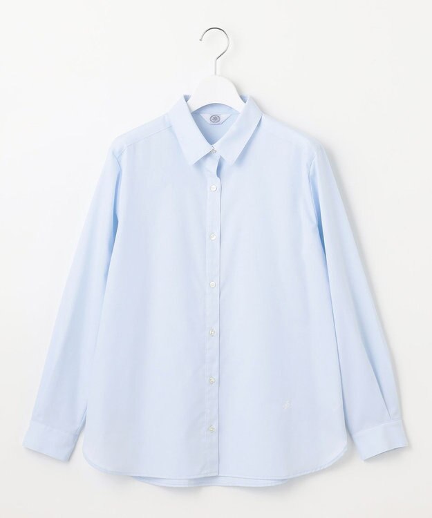 J.PRESS LADIES 【WEB限定・洗える】クラシックピンオックス シャツ サックスブルー系