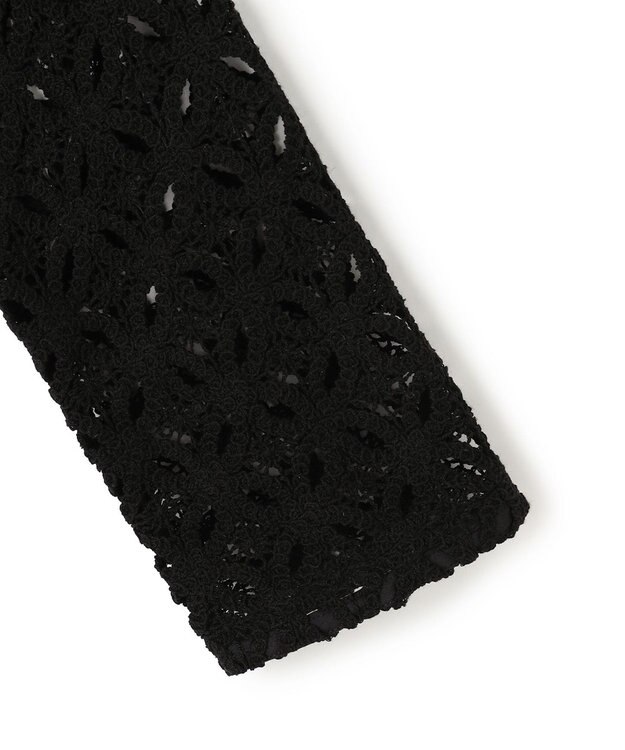 UNFILO 【前後着用可能】ラッセルレース 2WAYプルオーバー ブラック