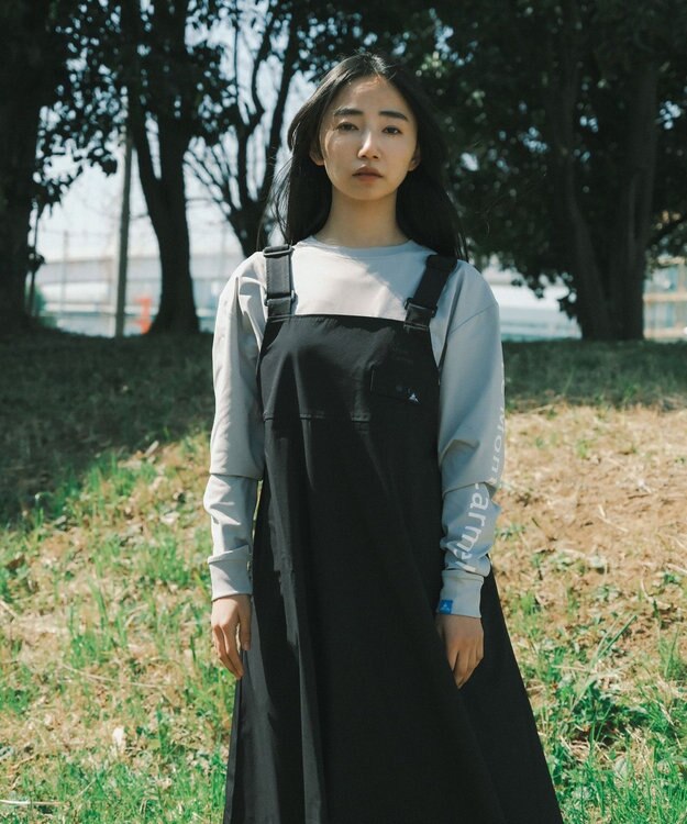 SHARE PARK LADIES 【UNISEX】吸水速乾 ショルダーロゴロングスリーブTシャツ（S・Mサイズ） グレー