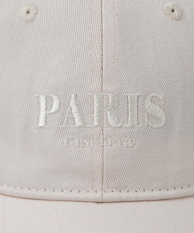 WEGO ワンポイント刺繍キャップ オフホワイト