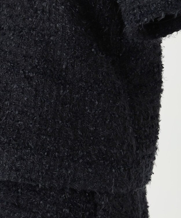 23区 S 【R(アール)】ファンシーツイードブラウス ブラック系