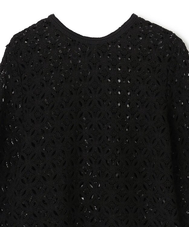 UNFILO 【前後着用可能】ラッセルレース 2WAYプルオーバー ブラック