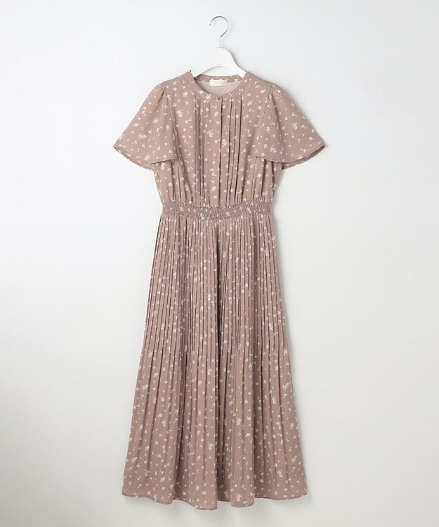 ANY SIS シアーパターン ワンピース ベージュ花柄