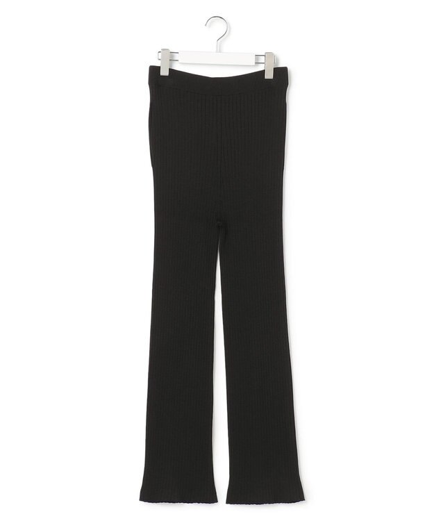 23区 L 【SLOW/一部店舗限定】ホールガーメント リブニット パンツ ブラック系