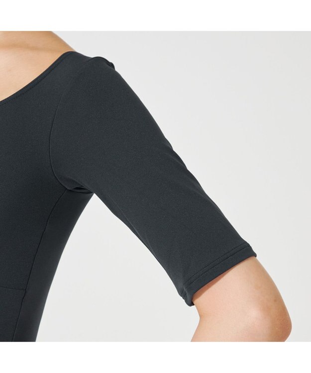 Chacott 5分袖レオタード ボトルグリーン