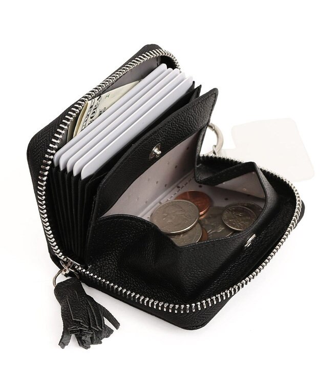 UNBILLION ペルケ perche / マルチスタッズジャバラチャームウォレットショルダー ブラック