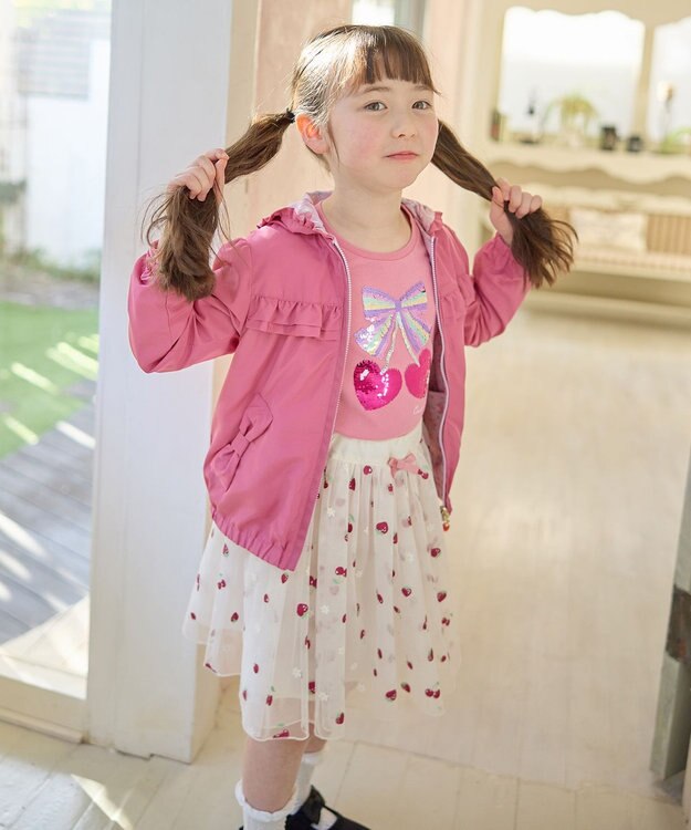 ANY KIDS 【チェリーベリーシリーズ】シャカシャカ リバーシ ブルゾン ピンク