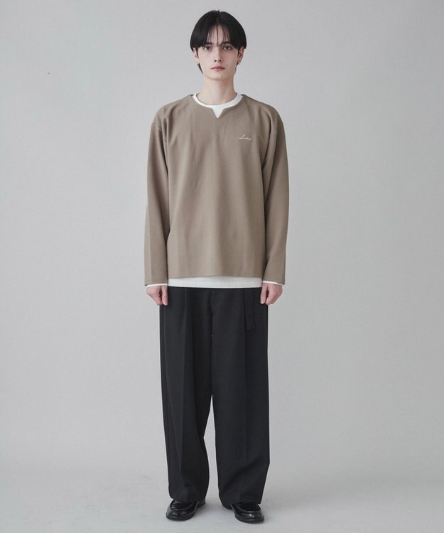 WEGO 【2点SET】アンサンブルキーネックプルオーバー ベージュ