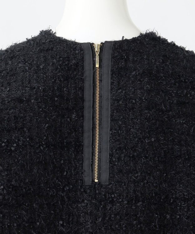 23区 S 【R(アール)】ファンシーツイードブラウス ブラック系