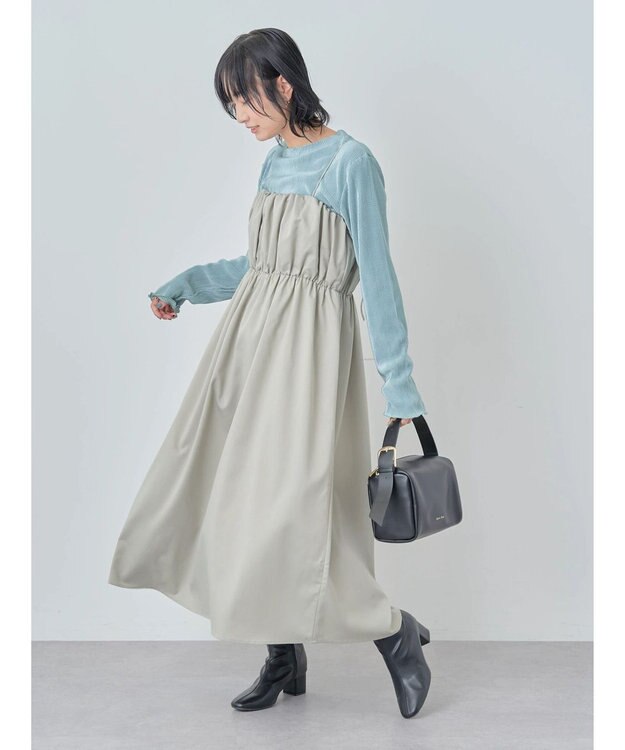 Green Parks ミニプリーツプルオーバー Blue Green