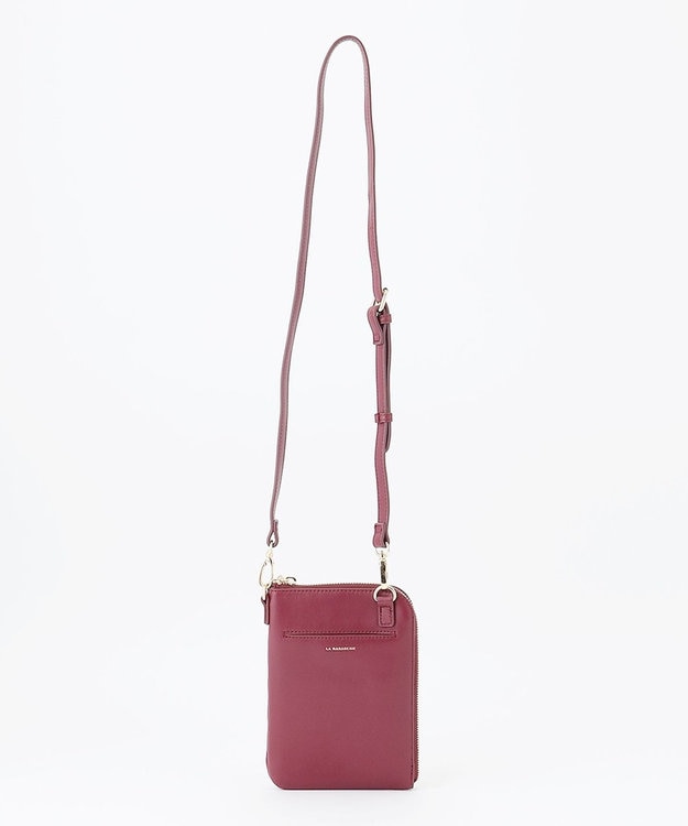 LA BAGAGERIE シープレザー　キルティングスマホショルダー ワイン