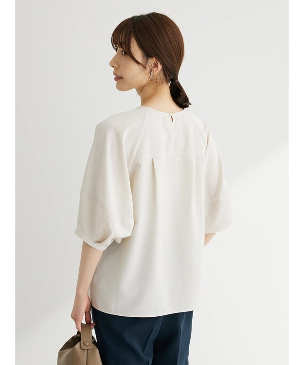 Green Parks 接触冷感　ラグランブラウス Off White