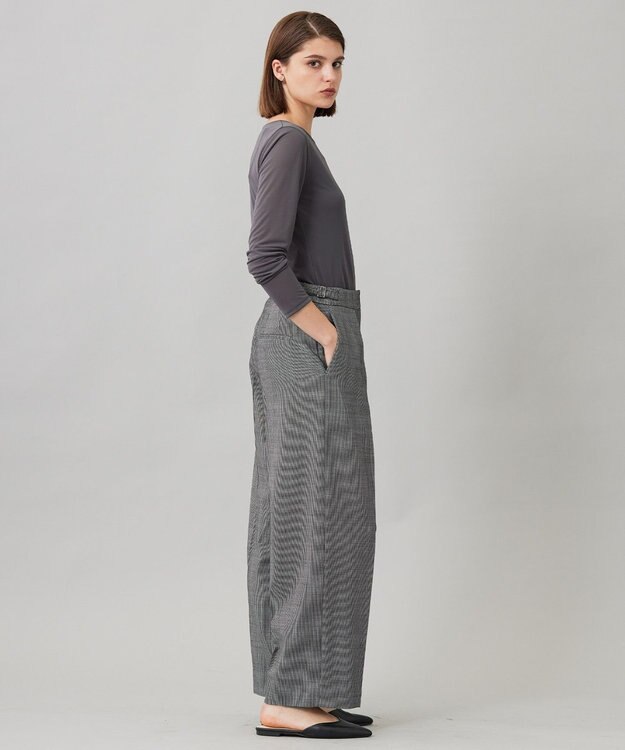 ICB L 【洗える】 ハイツイストシアー カットソー チャコール系