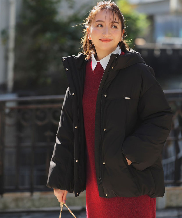 ANY SIS S ボリュームリッチダウン ジャケット ブラック