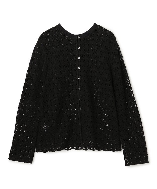 UNFILO 【前後着用可能】ラッセルレース 2WAYプルオーバー ブラック