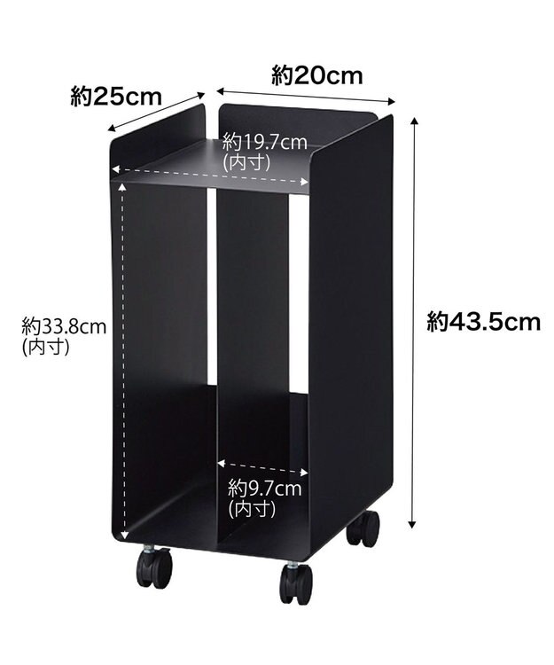 tower ピアノ下楽譜収納ワゴン タワー ブラック ブラック