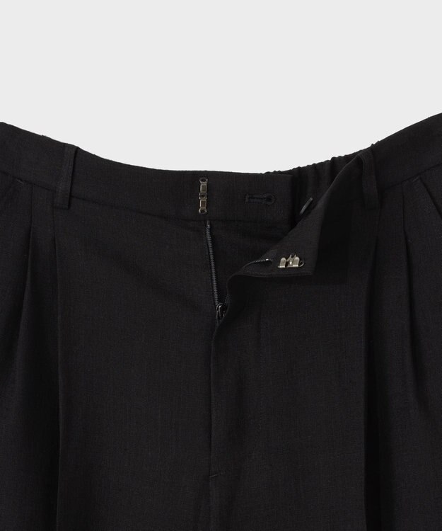 GRACE CONTINENTAL リネンライクシアーパンツ ブラック