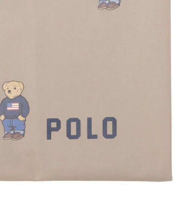 MOONBAT POLO RALPH LAUREN ベルト付きレインバッグ ポロベア総柄／撥水 透湿 ベージュ