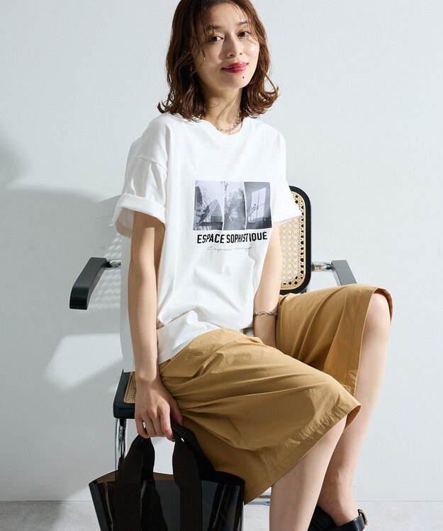 Green Parks 汗染み防止ボックスロゴＴシャツ White