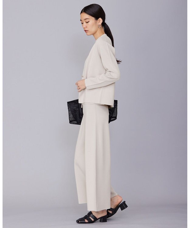 ICB 【セットアップ対応】ハイゲージスムース ノーカラージャケット トープ系