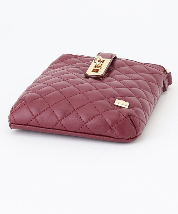 LA BAGAGERIE シープレザー　キルティングスマホショルダー ワイン