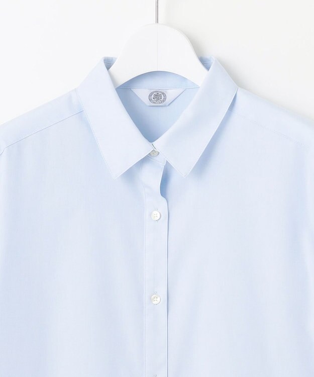J.PRESS LADIES 【WEB限定・洗える】クラシックピンオックス シャツ サックスブルー系