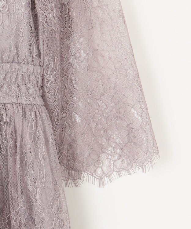 ANY SIS 【洗える】パネルレース ドレス ローズグレー