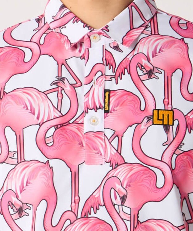 FILA GOLF／marie claire 【Loudmouth】総柄ポロシャツ Pink Panic