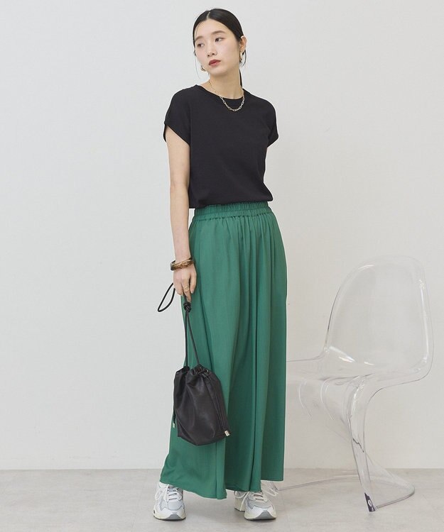 AMERICAN HOLIC 【選べる丈】ギャザースカーチョ【WEB限定カラー有り】 Green