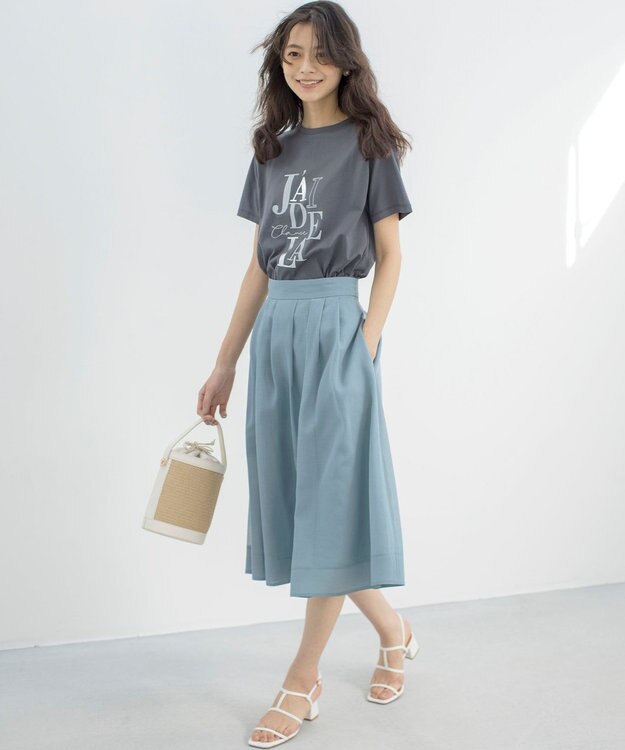 組曲 S カラーボイル フレアスカート ミント系