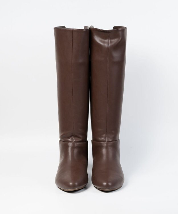 BONTRE 【MIONOTIS/ミオノティス】バックファスナーインヒールロングブーツ/40812 ダークブラウン