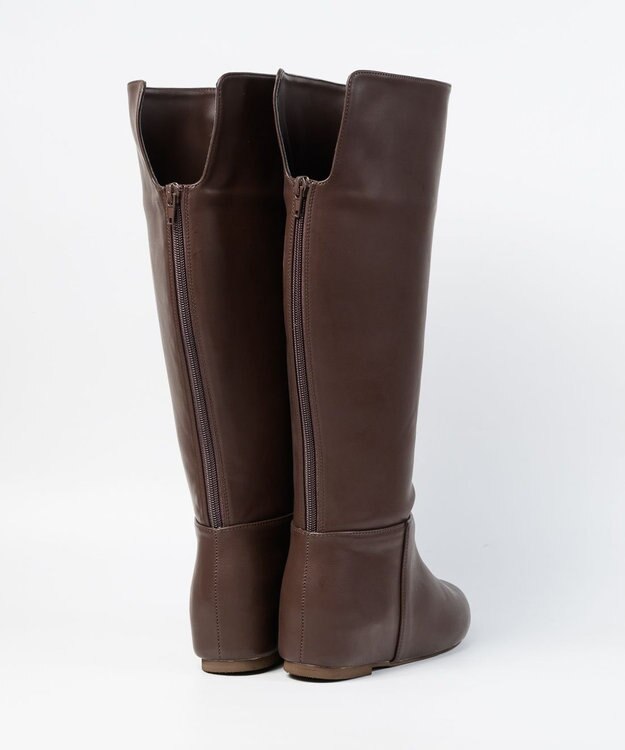 BONTRE 【MIONOTIS/ミオノティス】バックファスナーインヒールロングブーツ/40812 ダークブラウン