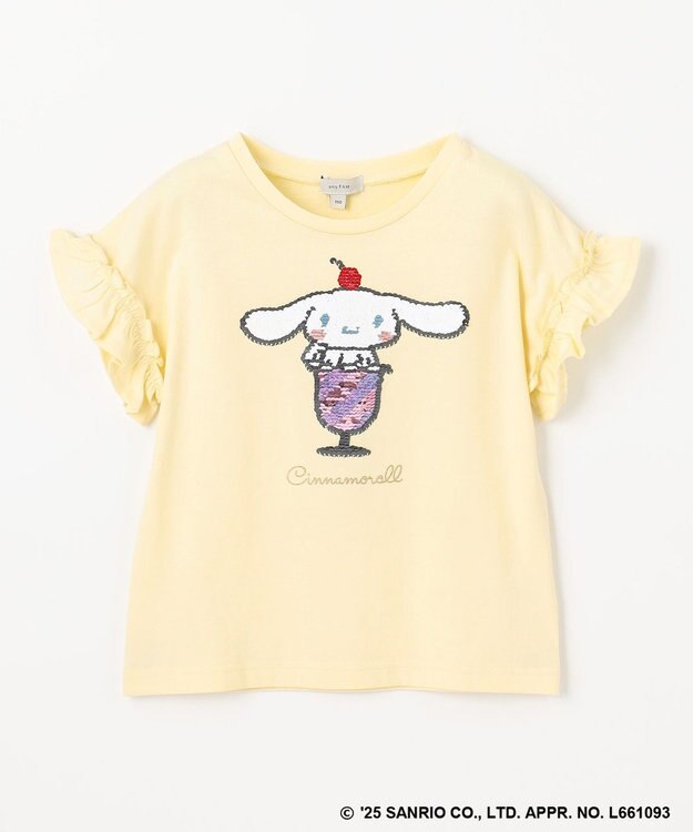 ANY KIDS 【any FAM ×サンリオキャラクターズ】ミラクルスパンコール Tシャツ シナモロール×クリーム
