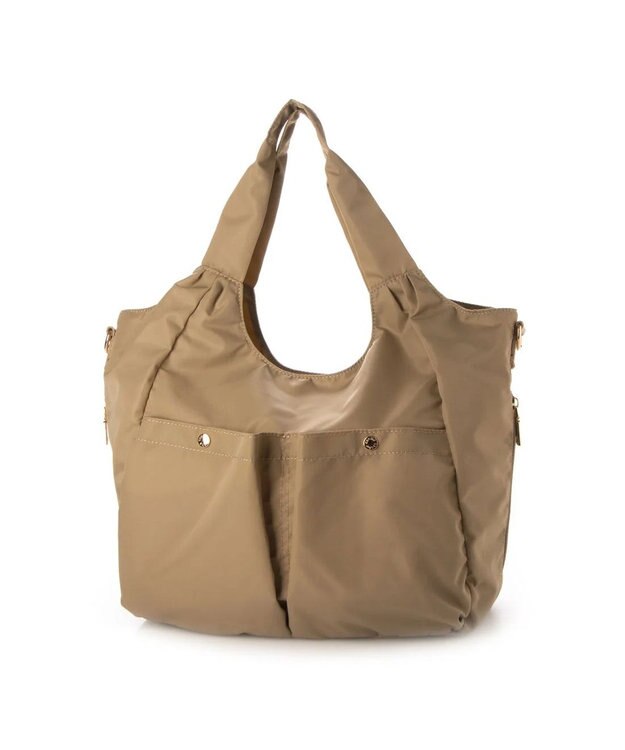 UNBILLION cachecache ナイロンマルチポケット2wayトート ベージュ